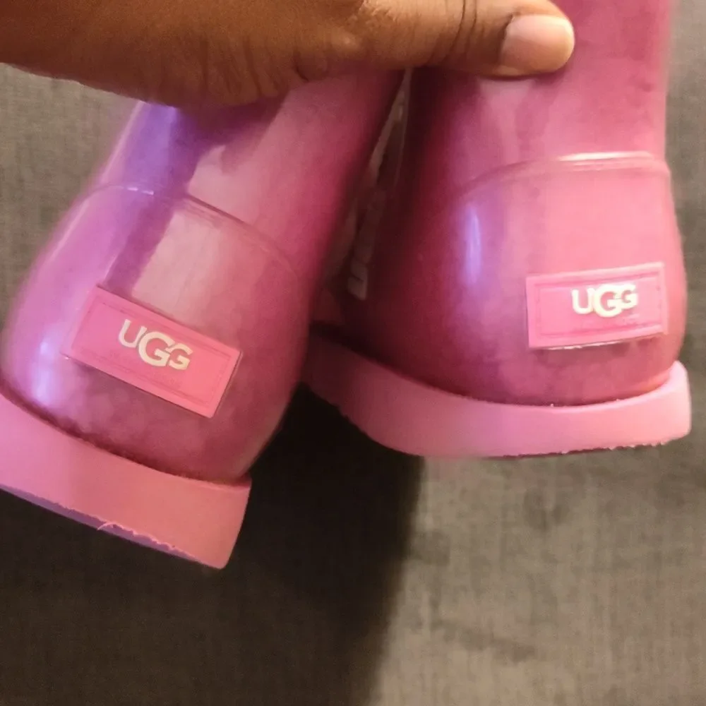 Ugg pink furry boots